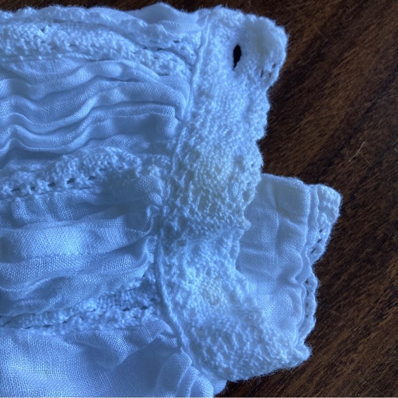 Irish Linen ☘️ Long Sleeve Victorian Style Blouse Size S-M Cream - Picture 9 of 14